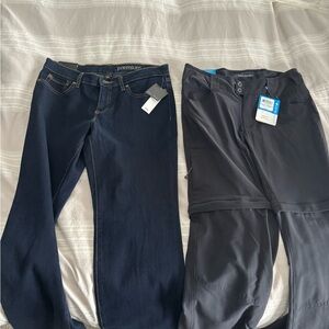 Lot of 2 Women's Navy Straight Leg Jeans